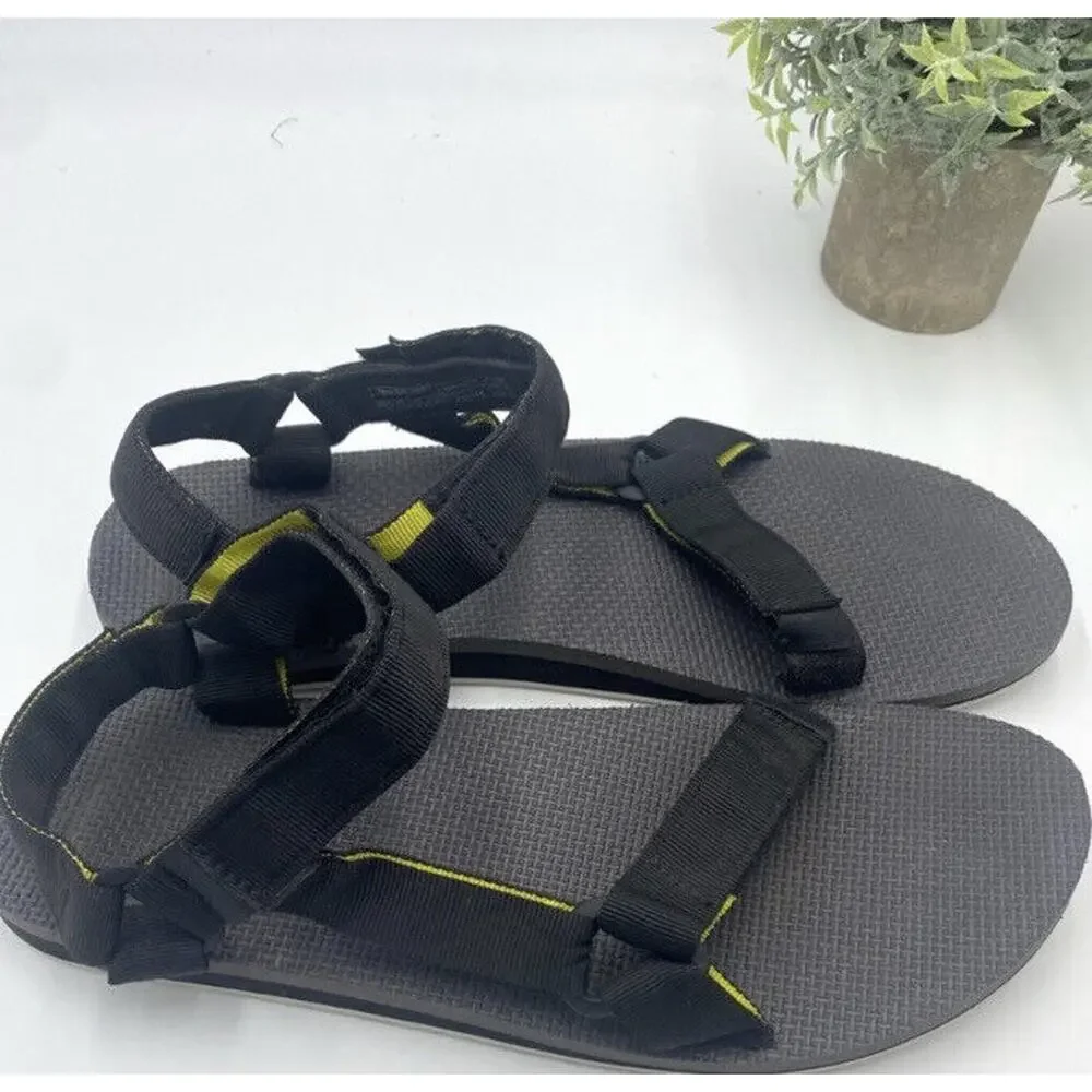 Men's Teva Original Universal Black Suede Strap And Footbed Sandal‎ Size 13